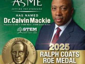 Dr. Calvin Mackie Receives 2025 ASME Ralph Coats Roe Medal